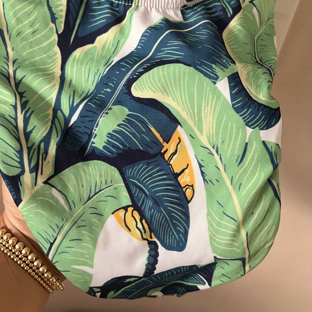 CHRLDR PALM PRINT ONE PIECE BANANA LEAF XS - Picture 3 of 7